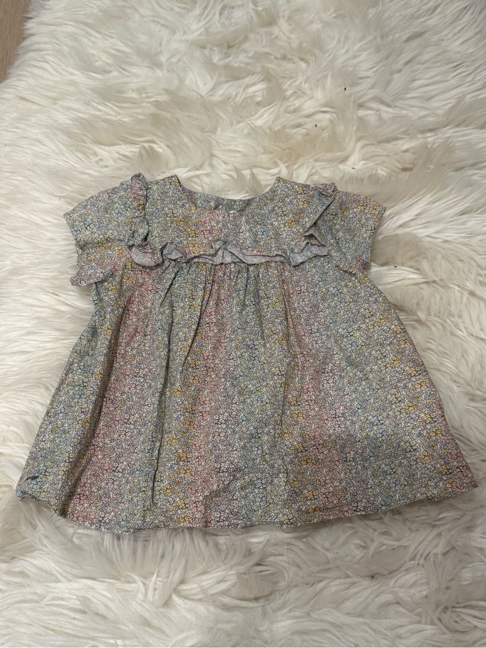 Bonpoint Pastel Floral Ruffle Top sz 3